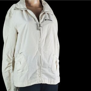 Columbia Tan Pinstripped Lightweight Jacket